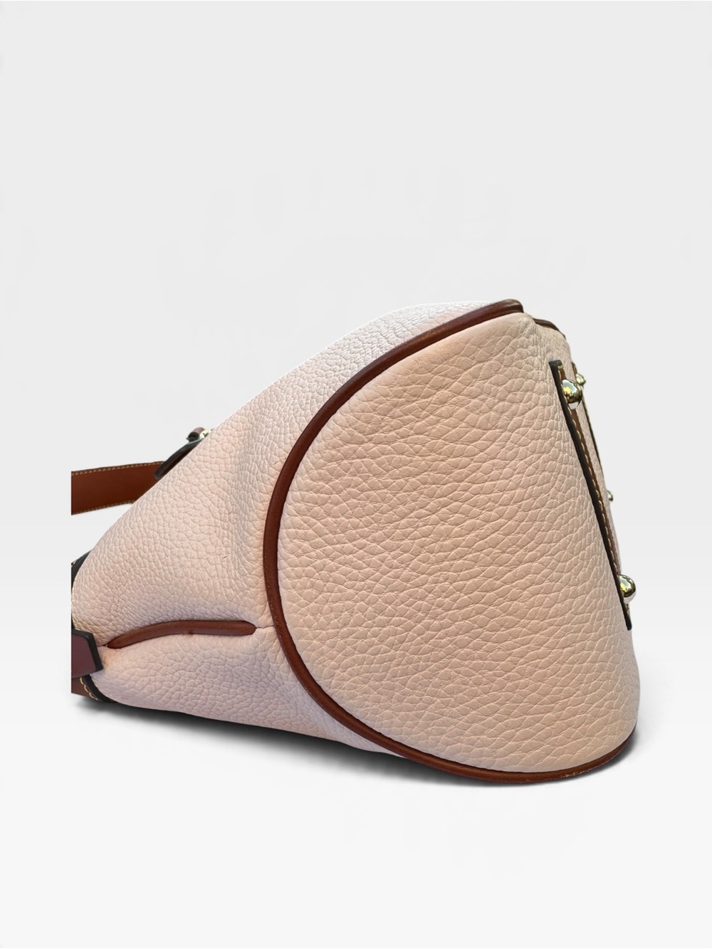 Dooney & Bourke Blush Pink Pebble Grain Leather Hobo Shoulder Bag. V2204120 - Picture 13 of 16